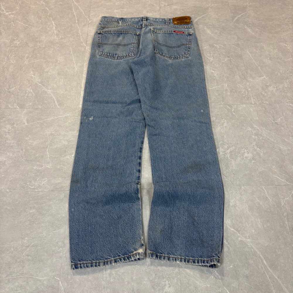 Dickies C993RNB Mens Straight Leg Work Jeans Light Wash Denim 31x32 Vintage